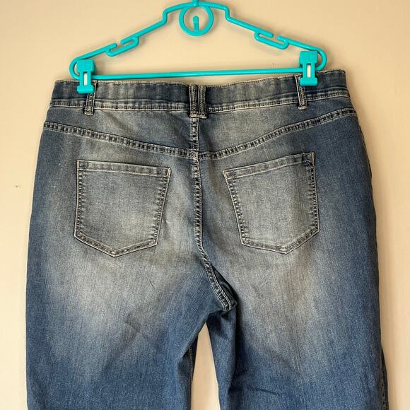 Lane Bryant Medium Wash Distressed Skinny Jeans Size 20 - Picture 6 of 11